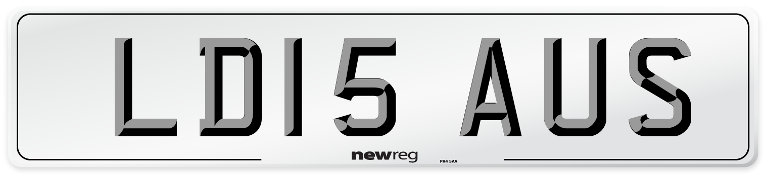 LD15 AUS Number Plate from New Reg